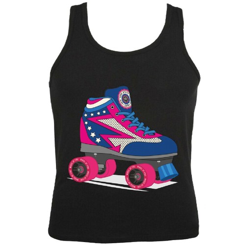 Tank top disco roller skates - top,
